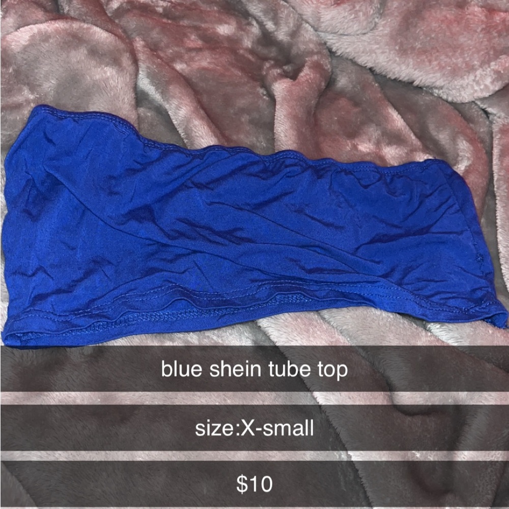SHEIN Royal Blue Strapless Top